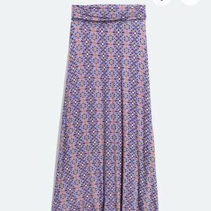 Loveappella Blue and Orange Maxi Skirt